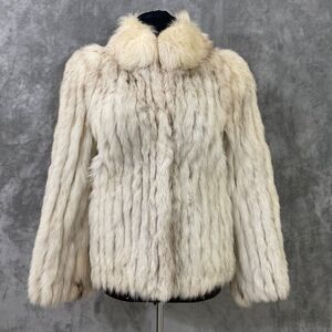 Vintage Saga Fox Fur Jacket Women’s S white pockets